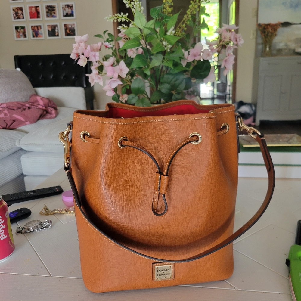 Dooney & Bourke Natural Leather Bucket Bag